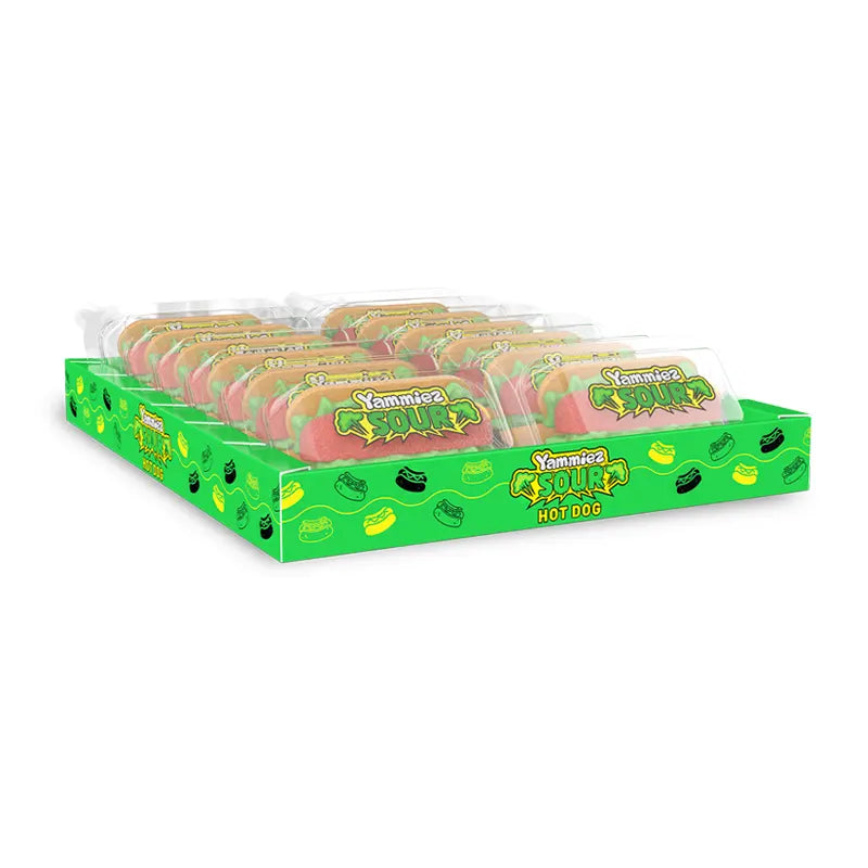 Yammiez Mallow Sour Hot Dog – Box of 96 Pcs